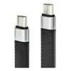 Techly ICOC-USBC-FL-U4 USB laidas USB4 Gen 2x2 0,124 m Juoda