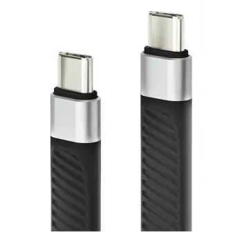 Techly ICOC-USBC-FL-U4 USB laidas USB4 Gen 2x2 0,124 m Juoda