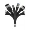 Techly ICOC-USBC-FL-U4 USB laidas USB4 Gen 2x2 0,124 m Juoda