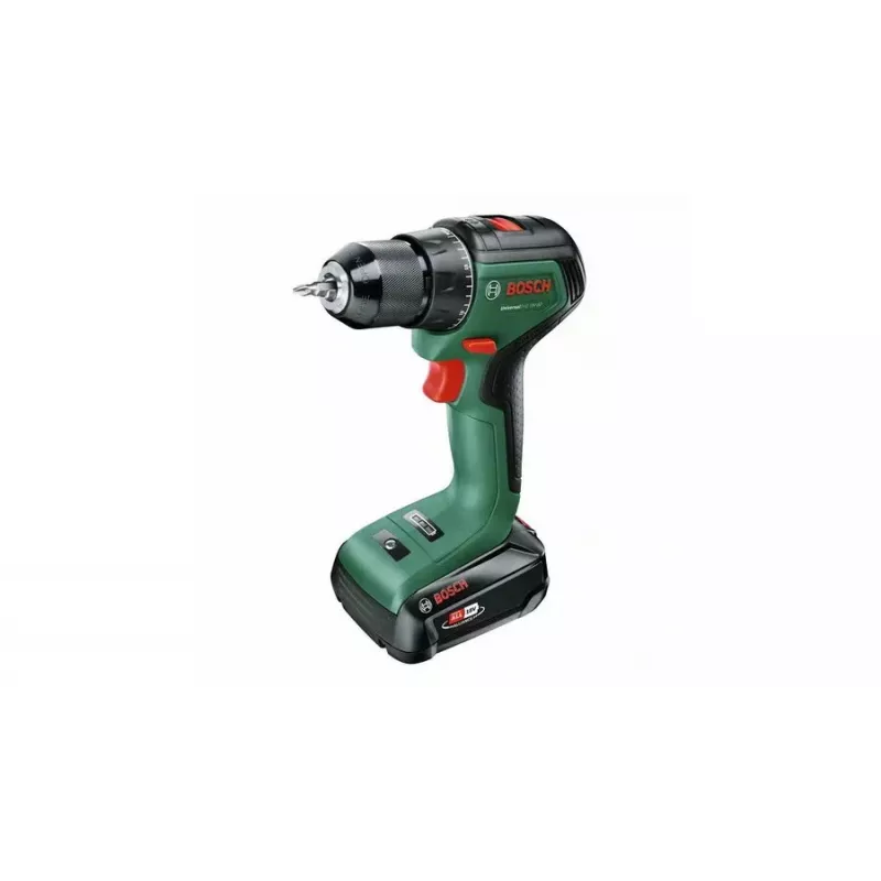 Bosch UniversalDrill 18V-60 1900 RPM greito užspaudimo 1,3 kg juoda, žalia