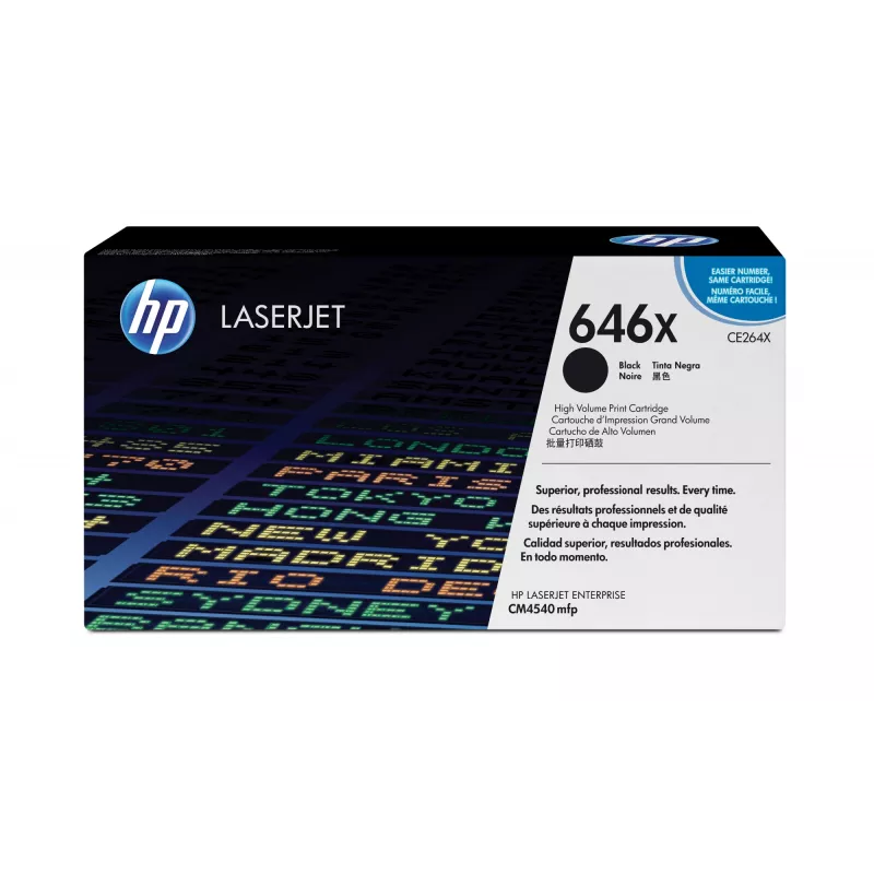 HP 646X „High Yield“ juoda Originali „LaserJet“ dažų kasetė, 17000 puslapių, juoda, 1 vnt.