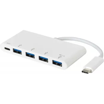 eSTUFF ES623007WH sąsajos šakotuvas USB 3.2 Gen 1 (3.1 Gen 1) Type-C 5000 Mbit/s Balta