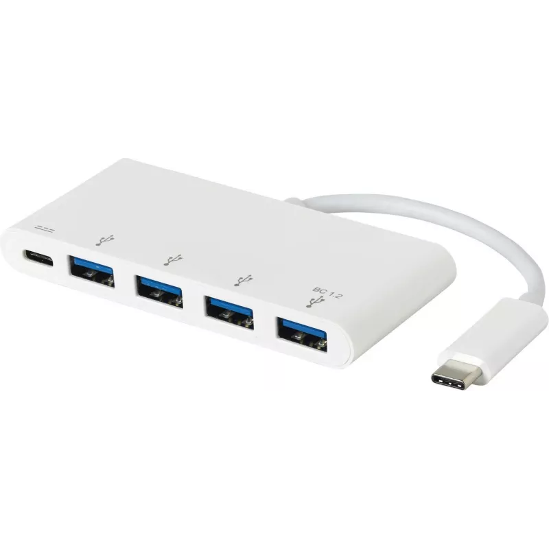 eSTUFF ES623007WH sąsajos šakotuvas USB 3.2 Gen 1 (3.1 Gen 1) Type-C 5000 Mbit/s Balta