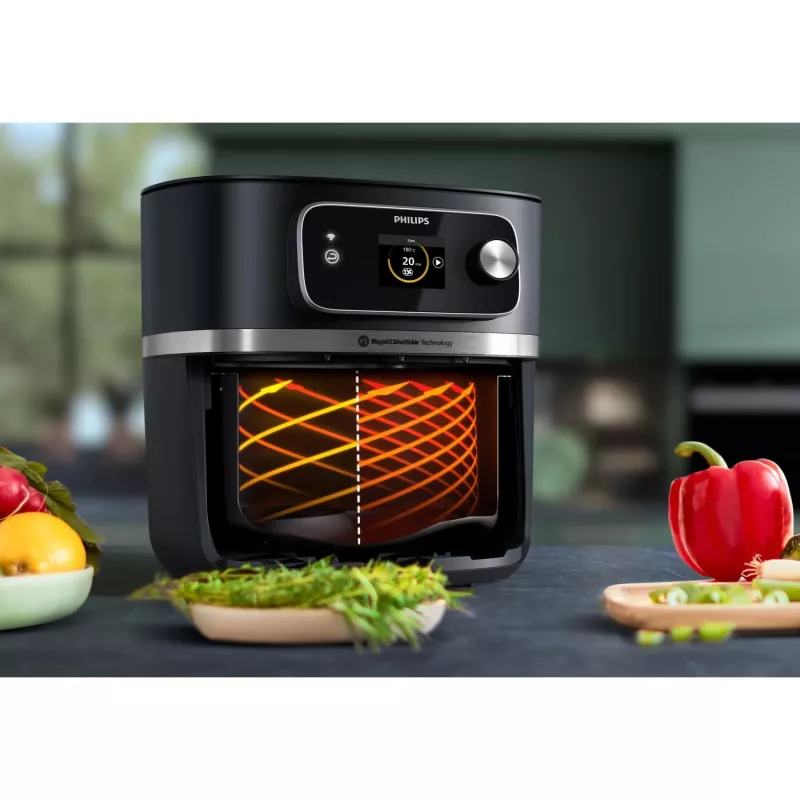 Karšto oro gruzdintuvė „Philips 7000 series“ HD9880/90 8,3 l 2200 W juoda, nerūdijantis plienas