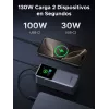 Ugreen 20000mAh 130W greitojo įkrovimo išorinė baterija Lithium pilka