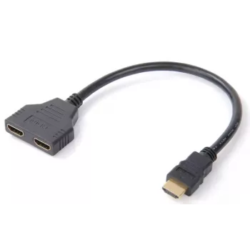 Microconnect HDMI Y skirstytuvas, 0,2 m, HDMI A tipo (standartinė), 2 x HDMI A tipo (standartinė), 1920 x 1200 pikselių, juoda