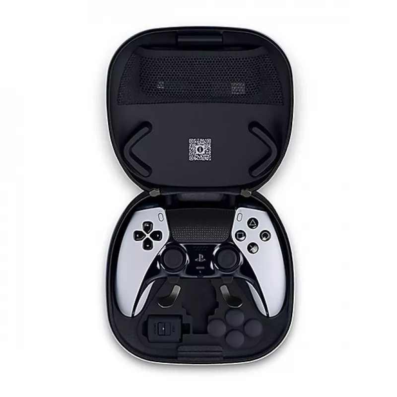 Žaidimų pultas Sony DualSense Edge, skirtas PlayStation 5 — laidinis ir belaidis (Bluetooth/USB), juodas/baltas
