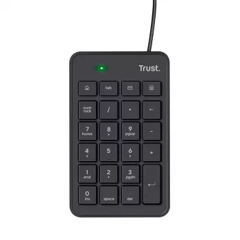 Trust 22221 skaitmeninė klaviatūra Nešiojamam / staliniui kompiuteriui USB Juoda