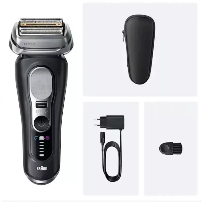 Braun Series 9 Pro+ 9600s folijos skutimosi mašinėlė Trimeris Juoda