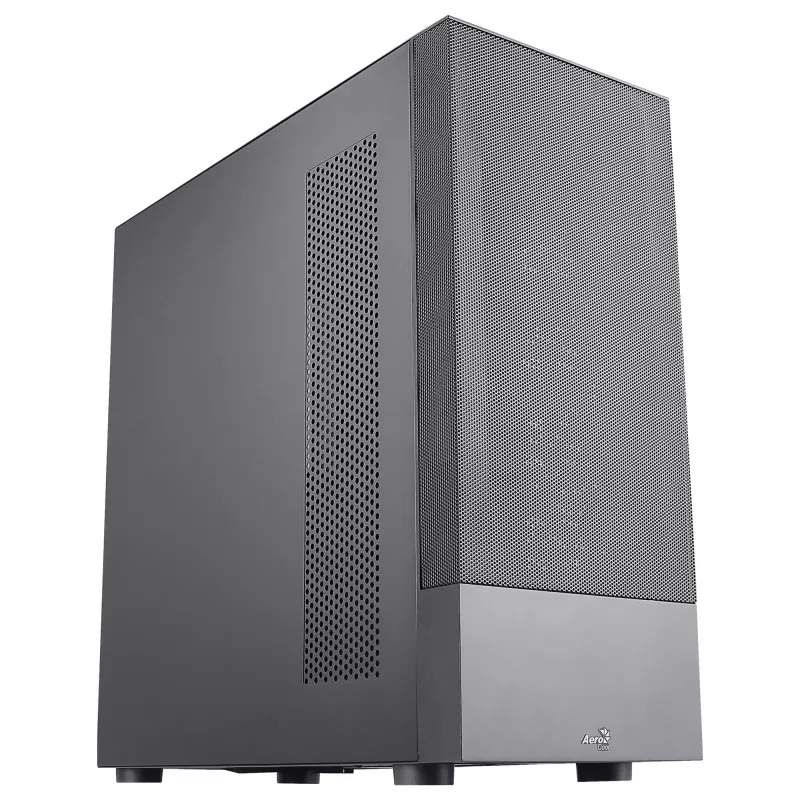 Aerocool CIPHERBKV1 PC ATX korpusas, vertikalus GPU montavimas, priekinė tinklelio panelė, juodas