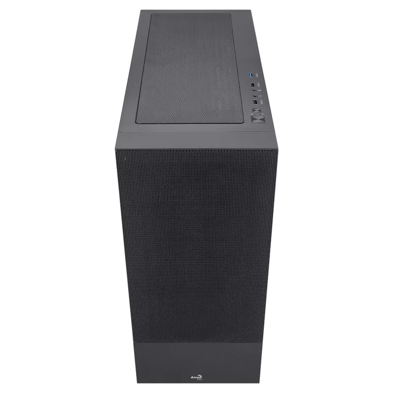 Aerocool CIPHERBKV1 PC ATX korpusas, vertikalus GPU montavimas, priekinė tinklelio panelė, juodas
