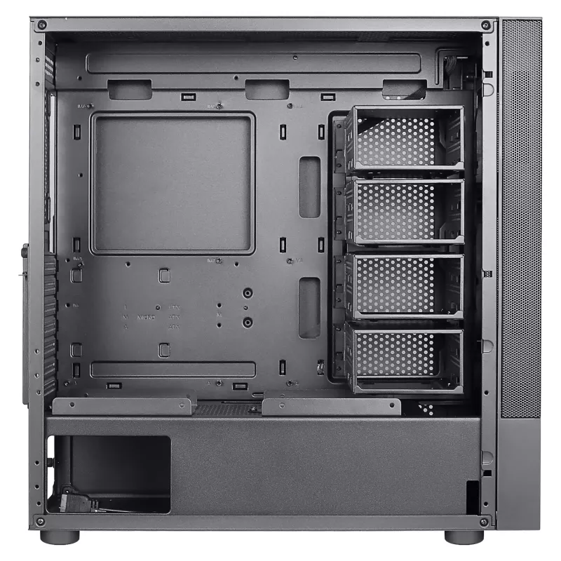 Aerocool CIPHERBKV1 PC ATX korpusas, vertikalus GPU montavimas, priekinė tinklelio panelė, juodas
