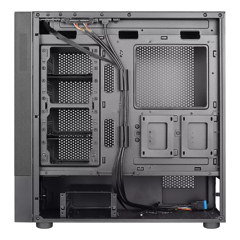 Aerocool CIPHERBKV1 PC ATX korpusas, vertikalus GPU montavimas, priekinė tinklelio panelė, juodas