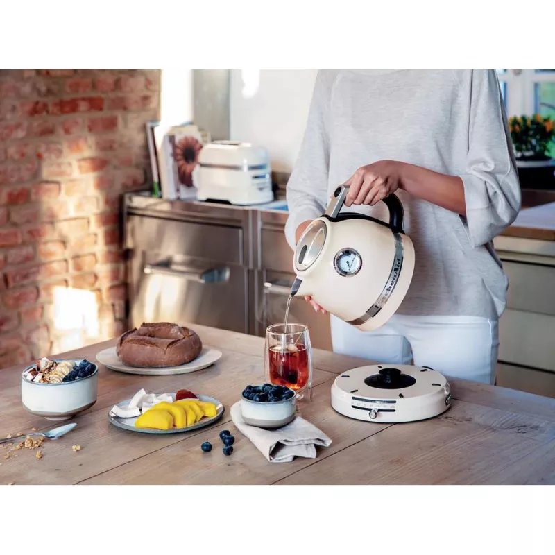 Elektrinis virdulys KITCHENAID 1,5 l 2400 W, kreminės spalvos, 7 temperatūros nustatymai, nerūdijančio plieno korpusas