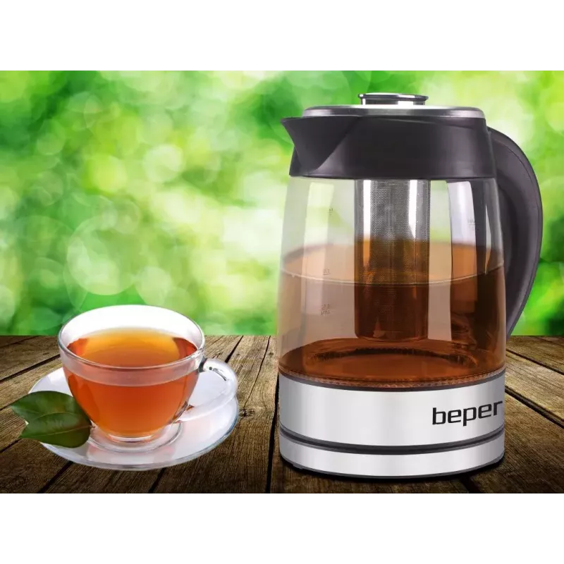 Elektrinis virdulys Beper 1,8 l 2200 W skaidrus