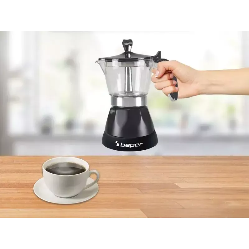 Espresso kavos aparatas Beper 3 puodeliams BC.040N