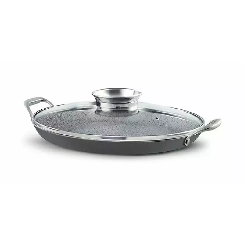 Ovali keptuvė Pensofal Invictum Professional 36 cm su 2 rankenomis ir stikliniu dangčiu