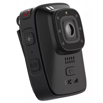 SJCam A10 vandeniui atspari nešiojama kūno kamera su dviem mikrofonais, 2,2 MP, 140° jutiklinis ekranas, 2650 mAh, juoda