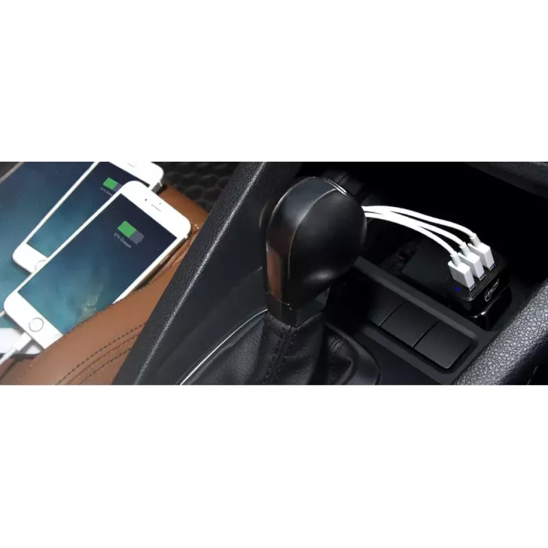 ARCTIC automobilinis įkroviklis 7200 - 3 prievadų USB automobilinis įkroviklis
