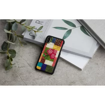 Išmaniojo telefono dėklas iKins iPhone XS/S — Cherry Blossom White dizainas, apsauginis kietas apvalkalas