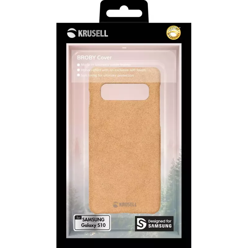 Dėklas Krusell Galaxy S10 smėlio spalvos