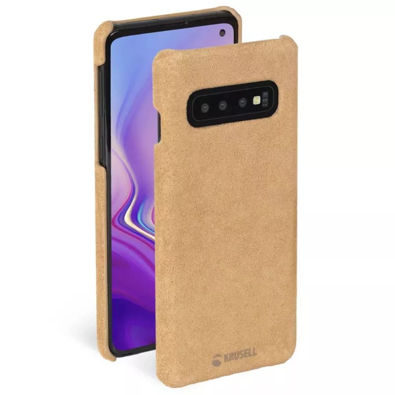 Dėklas Krusell Galaxy S10 smėlio spalvos