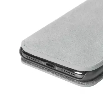 Dėklas-knygelė Krusell Broby 4 Card SlimWallet, skirtas iPhone X/XS, pilkas