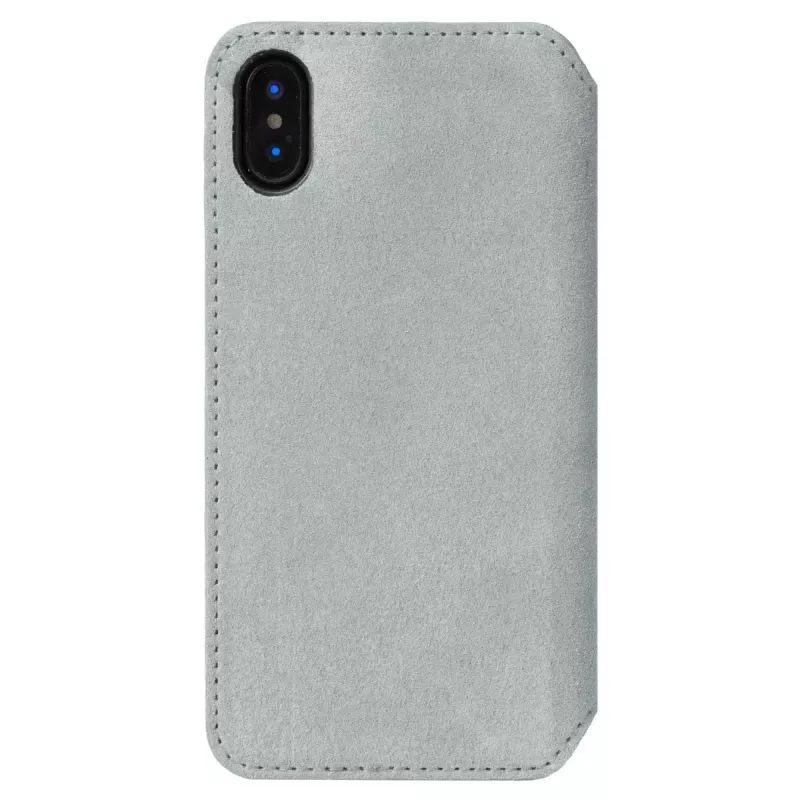 Dėklas-knygelė Krusell Broby 4 Card SlimWallet, skirtas iPhone X/XS, pilkas