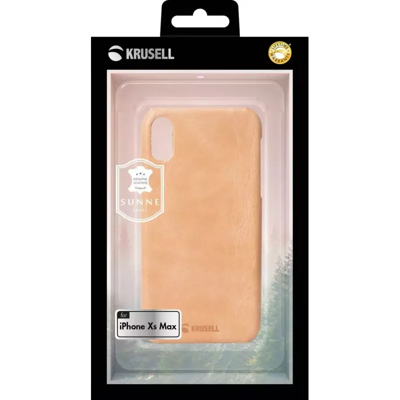 Cover Krusell Sunne iPhone XS Max 16.5 cm smėlio spalvos
