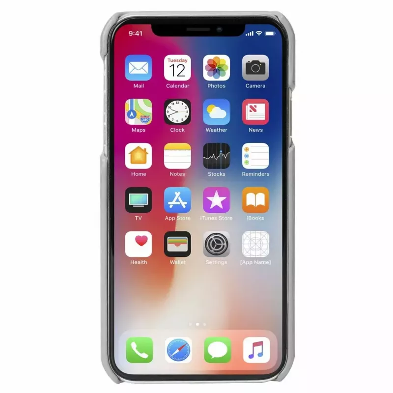 Apsauginis telefono dėklas Krusell Sunne, skirtas Apple iPhone XS, senovinės pilkos spalvos