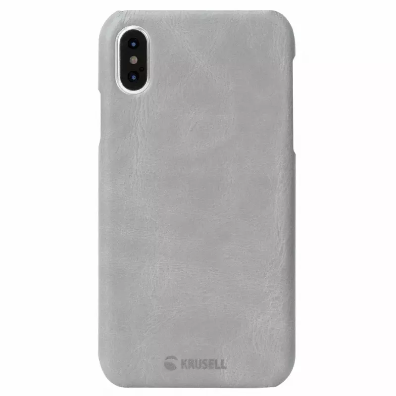 Apsauginis telefono dėklas Krusell Sunne, skirtas Apple iPhone XS, senovinės pilkos spalvos