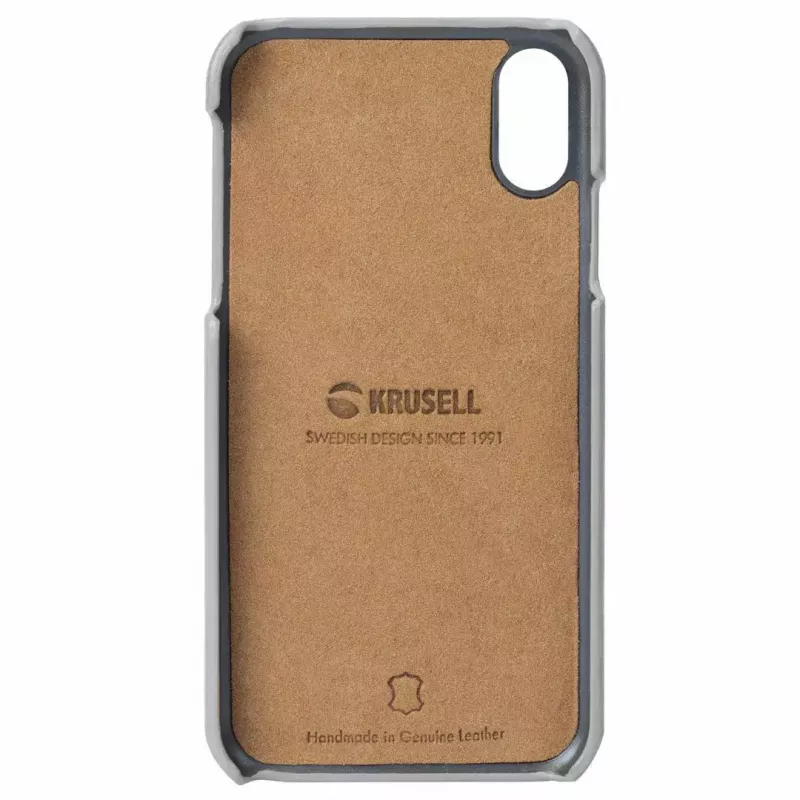 Apsauginis telefono dėklas Krusell Sunne, skirtas Apple iPhone XS, senovinės pilkos spalvos