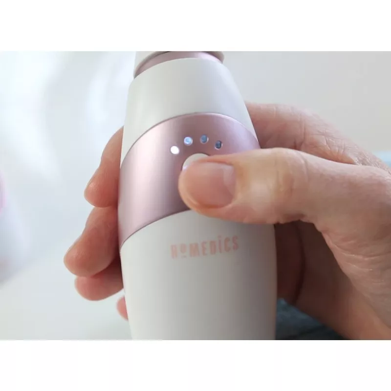 HoMedics Radiance odos priežiūros prietaisas Odos vakuuminė mikrodermabrazija Rožinio aukso, Balta