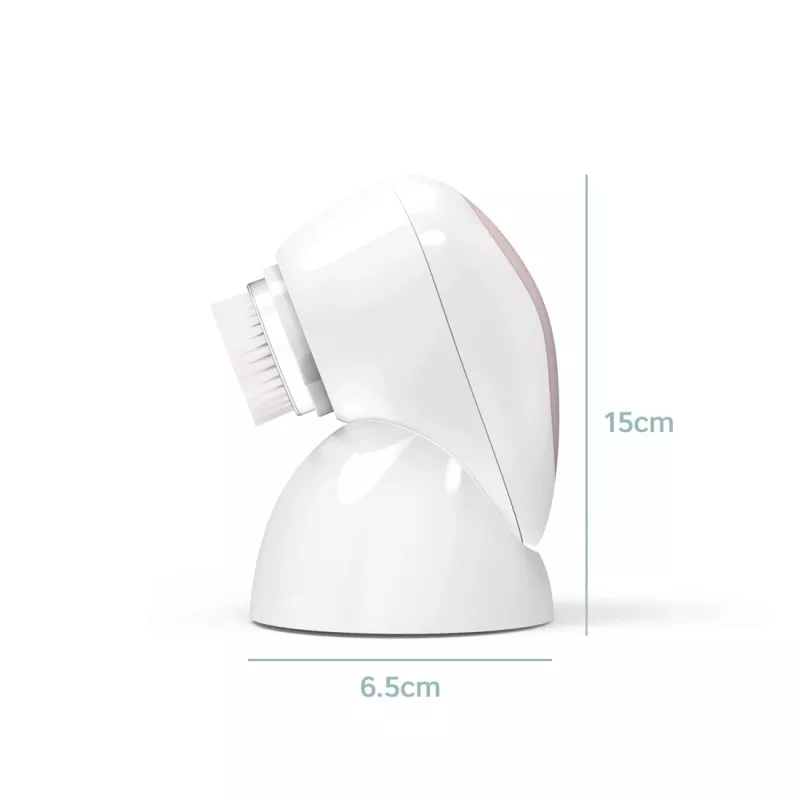 HoMedics FAC-600-EU veido valymo šepetėlis Pulsacinis Rožinis auksas, Balta Baterija