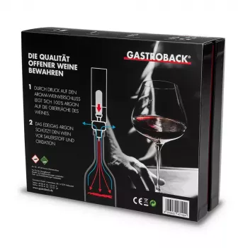Dekanterio kamštis Gastroback Aroma 47102 juodas nerūdijantis plienas