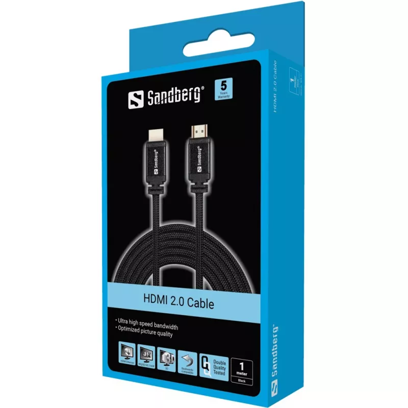 HDMI laidas Sandberg HDMI 2.0 19M-19M 1m