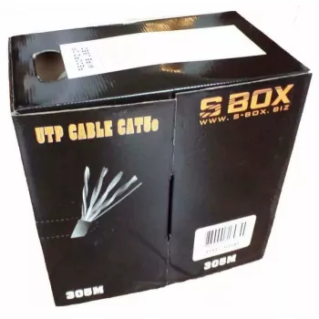 Tinklo kabelis SBOX UTP-305 CAT5E RJ45 305 m mėlynas