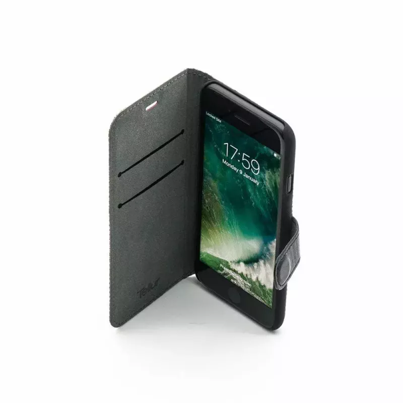 „Folio“ tipo dėklas „Tellur TLL184031“, skirtas „iPhone 7“, juodos ir raudonos spalvos