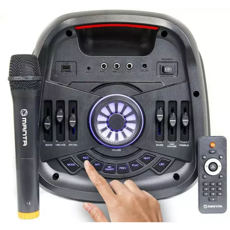 Nešiojamasis Bluetooth garsiakalbis MANTA SPK5310 PRO 20W — belaidis, įkraunamas, TWS palaikymas
