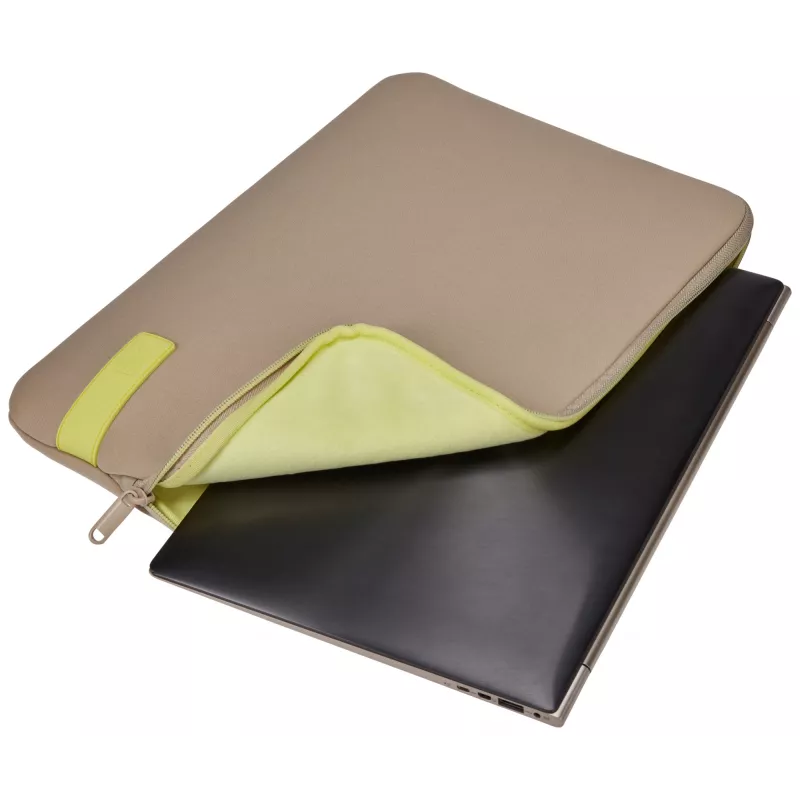 Case Logic Reflect REFPC-114 Plaza Taupe/Sun-Lime 35,6 cm (14 colių) rankovės tipo dėklas
