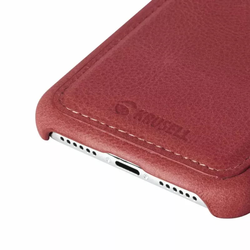Išmaniojo telefono dėklas Krusell Sunne, skirtas Apple iPhone 11, vintažinės raudonos spalvos