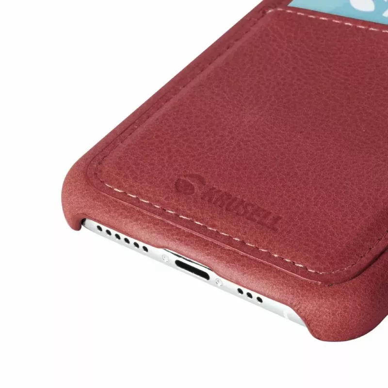 Apsauginis Krusell Sunne CardCover dėklas Apple iPhone 11 Pro Max, vintažinės raudonos spalvos