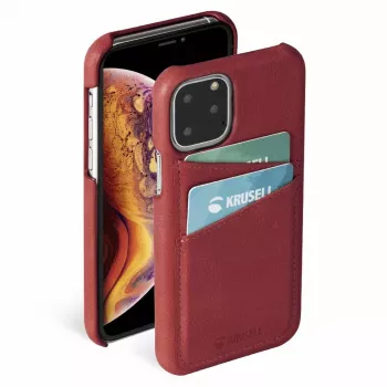 Apsauginis Krusell Sunne CardCover dėklas Apple iPhone 11 Pro Max, vintažinės raudonos spalvos