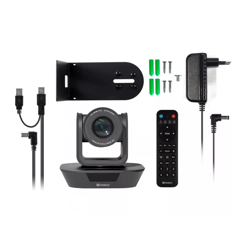 Sandberg ConfCam PTZ x10 Remote 1080P kamera