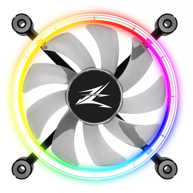 Zalman ZM-LF120 kompiuterio aušinimo sistema Kompiuterio korpuso ventiliatorius 12 cm Juoda, Balta