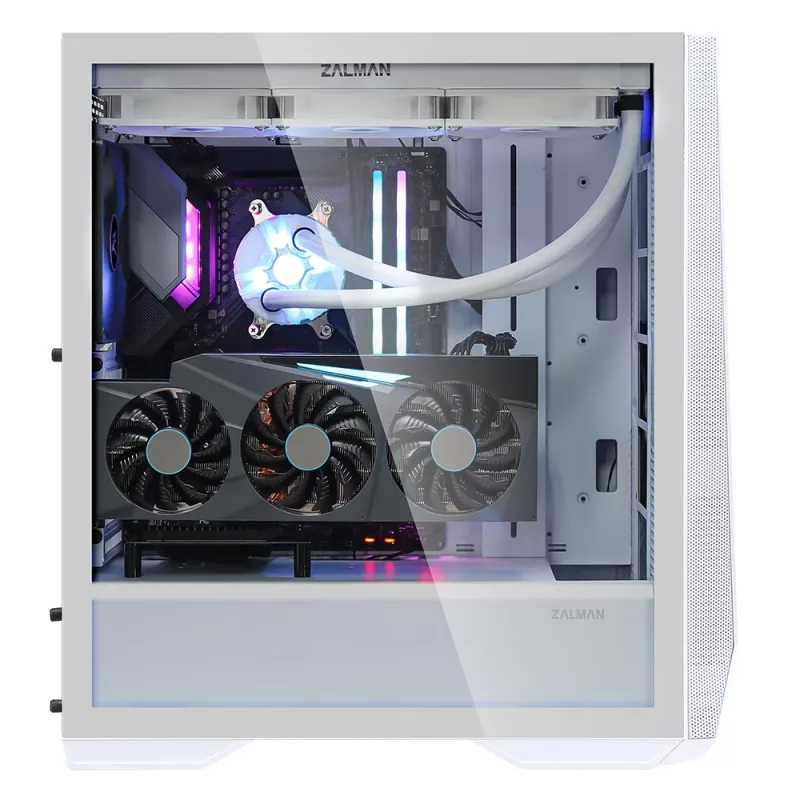 Zalman Z9 Iceberg ATX vidutinio bokšto kompiuterio korpusas, baltas, ventiliatorius Midi Tower