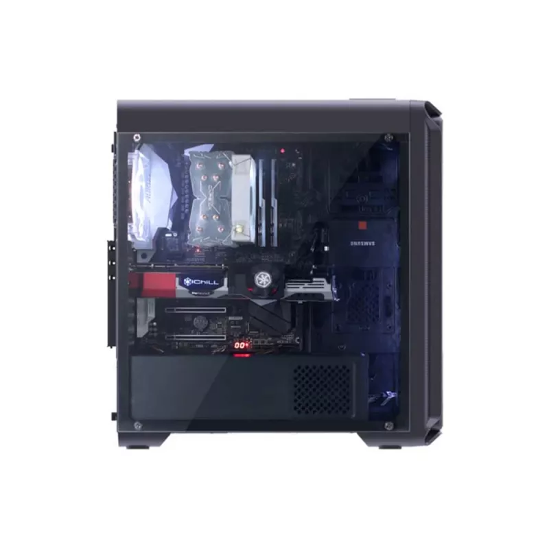 Zalman i3 Midi-Tower korpusas – juodas, Midi Tower su langu