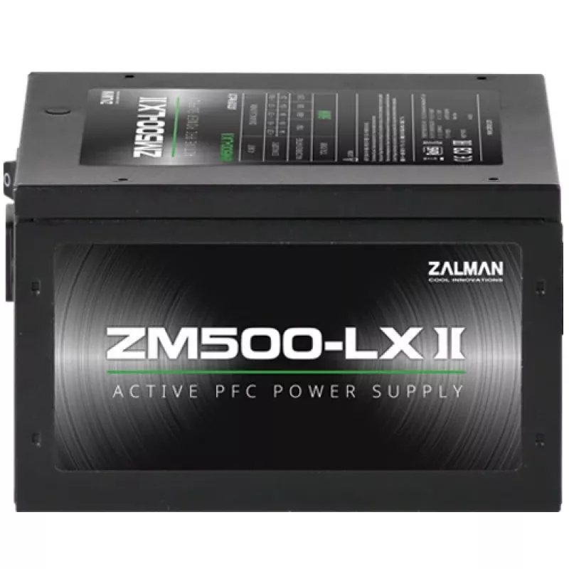 Zalman ZM500-LXII maitinimo blokas 500 W 20+4 kontaktų ATX ATX juodas