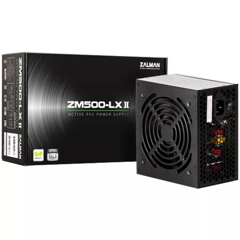 Zalman ZM500-LXII maitinimo blokas 500 W 20+4 kontaktų ATX ATX juodas