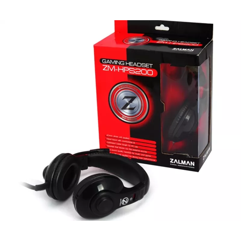 Zalman ZM-HPS200 ausinės/ausinės su mikrofonu Laidinės Ant galvos Žaidimų Juoda
